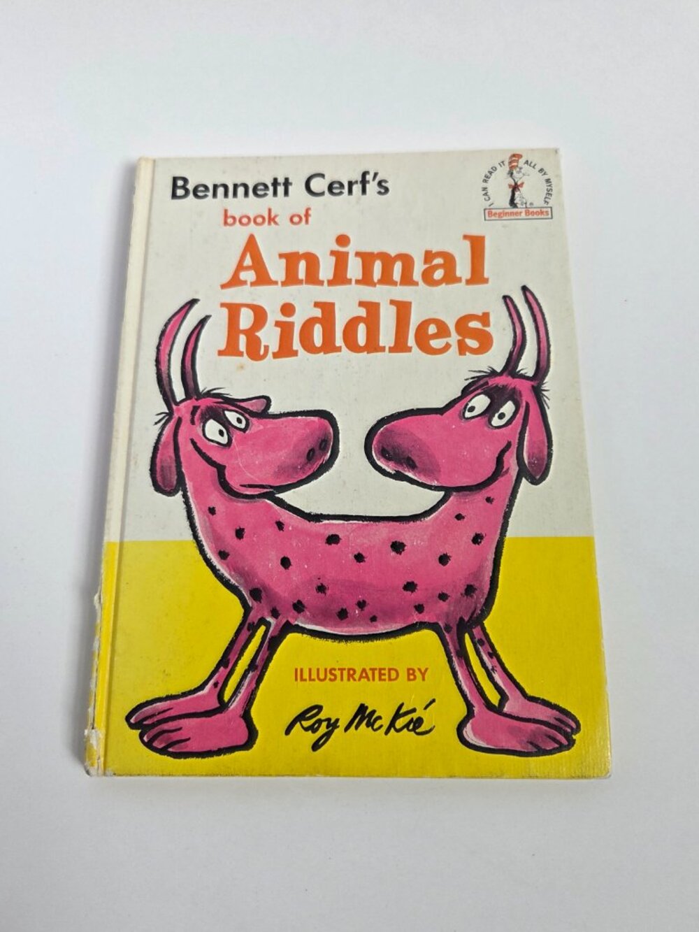 Vintage 1964 Bennett Cerf's Book of Animal Riddles Hardcover - Dr Seuss Beginner